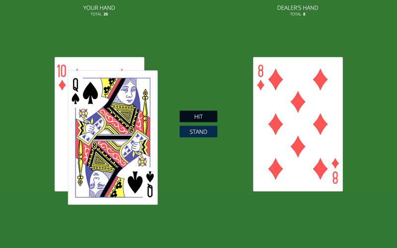 Pure CSS Blackjack screenshot